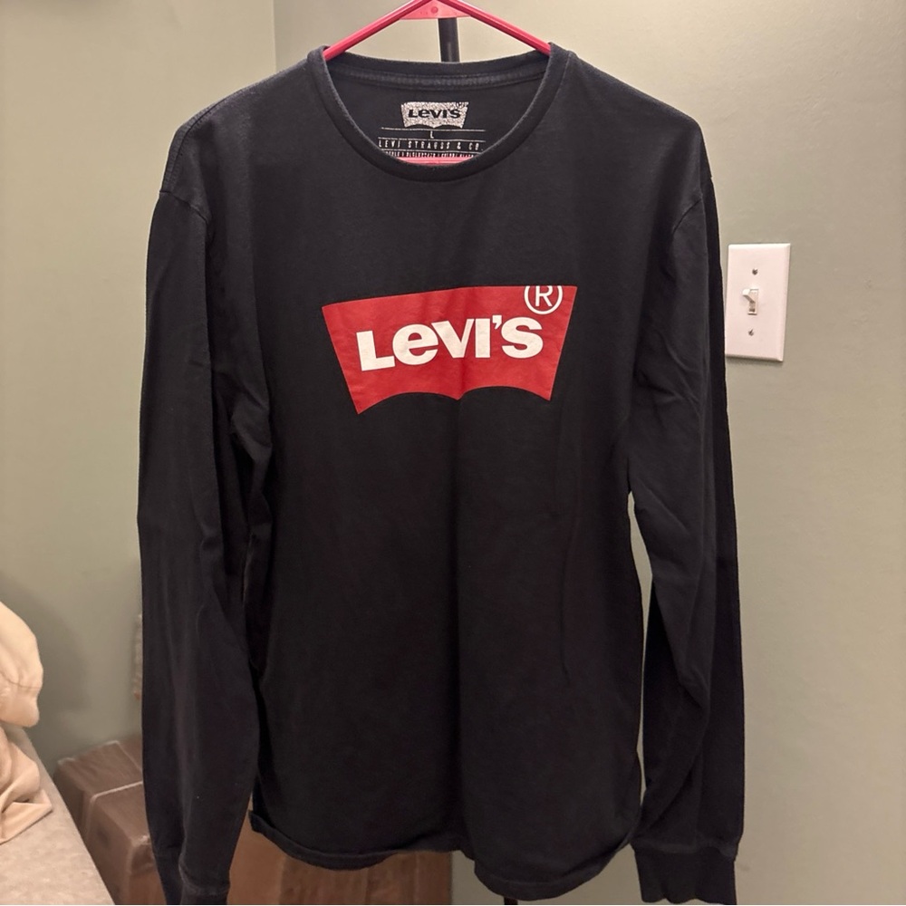 Levi's Black and Red Long Sleeve Tee
